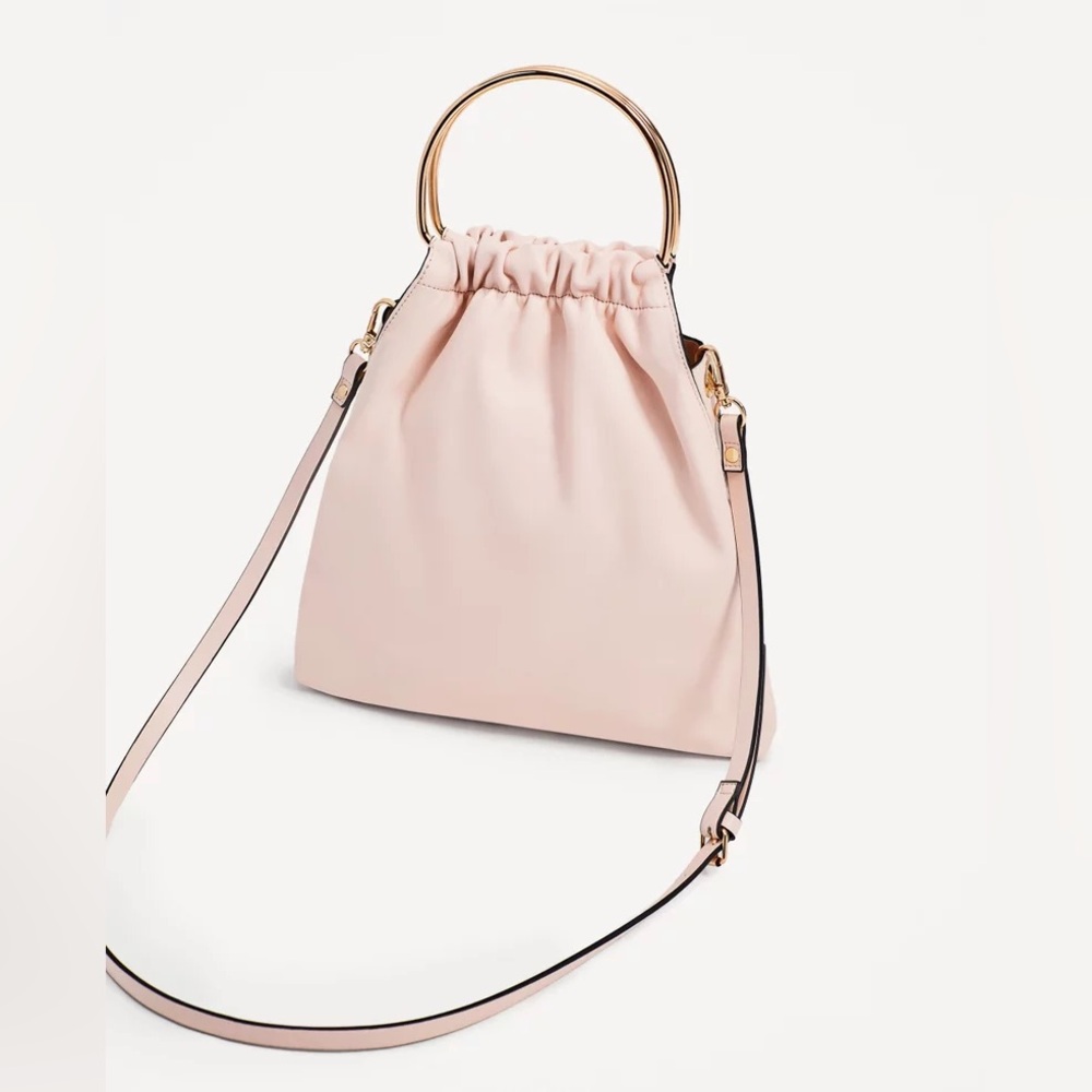 Zara | Ring handle pink shoulder bag